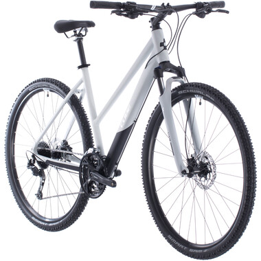 Bicicleta todocamino CUBE NATURE PRO TRAPEZ Mujer Blanco/Gris 2020 0